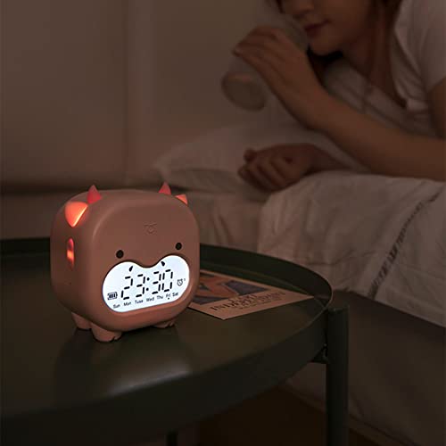 Laputa Digital Alarm Clock,Table Clock Usb Powered Rechargeable Energy Saving Led Digital Cow Shape Electronic Clocks Snooze For Office Table Bedroom Nightstand Blue One Size #TOP6