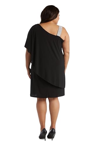 Image of R&M Richards Women's Asymmetrical Elegance Cocktail Dress