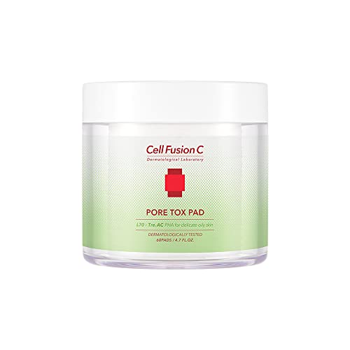 Cell Fusion C Pore Tox Toner Pad(60 pads) | Resurfacing Pads,Daily exfoliating, PHA facial peeling