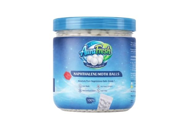 S M Traders Naphthalene Moth Balls, White, Pure Grade 1 Naphthalene, Insect Repellent, for Cupboards, Bookshelves and Toilets, 220 GMS Pack of 1-image-9