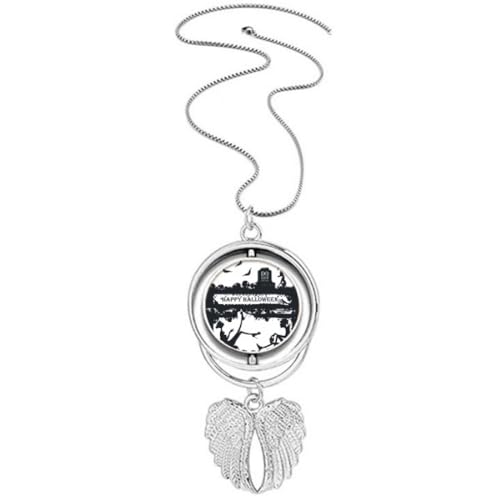 Collier ailes d'ange mystique : un bijou d'Halloween aux finitions artistiques et ténébreuses