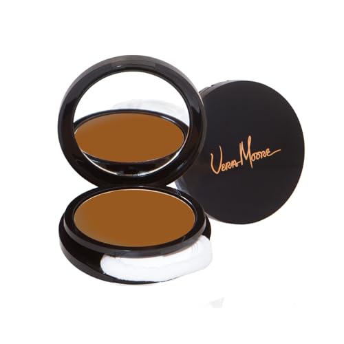 Vera Moore Matte Pressed Powder, Makeup Setting Compact Powder, Face Powder for Full Coverage with Flawless Finish, Shine, Matte Finish for All Skin Types (Sweet Honey, 12.5g)