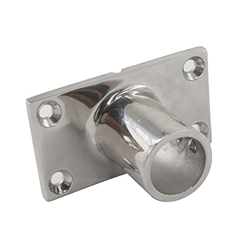 Zerniple Boat Railing Fittings Deck Hardware 316 Stainless Steel 90 Degree Tube Base Rod Flange Holder (pack of 2) - Image 3