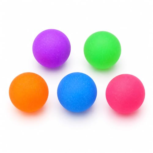 Image of VTL Radium Bouncy Balls for Kids | Glow in The Dark High Bounce Rubber Balls | Neon Multicolor Small Bouncing Balls for Indoor & Outdoor Play | Return Gift Toys | Pack of 5