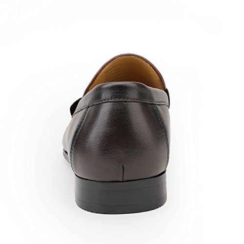 Mens Genuine Dress Shoes, Premium Crocodile Print Leather Slip-on Casual Shoes Penny Loafers for Mens, Black4