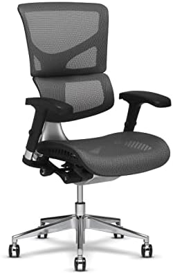 X-Chair X2 Management Task Chair, Grey K-Sport Mesh Fabric - Ergonomic Office Seat/Dynamic Variable Lumbar Support/Floating Recline/Highly Adjustable/Perfect for Long Work Days