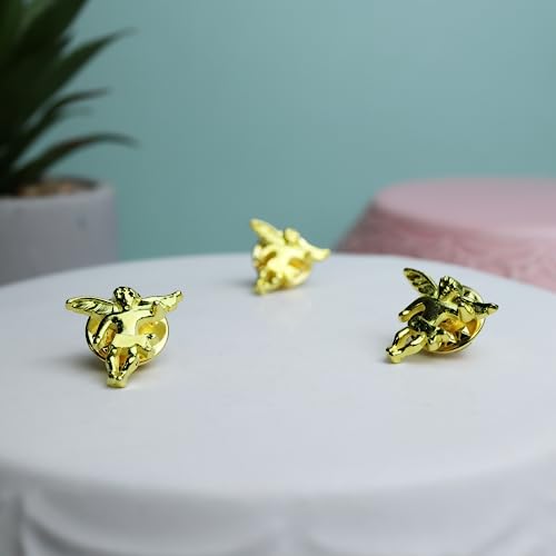Image of Needzo Guardian Angel Lapel Pin, Loss of Loved One Accessory, 0.625 inch (Pack of 3)