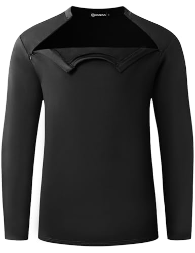 Amazon.com: KGGEOO Fleece Lined Unisex Chemo Shirts for Port