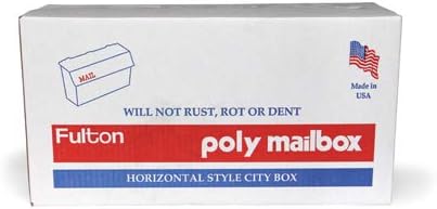 Fulton 8000 Horizontal Plastic Mailbox - Black