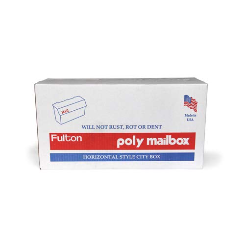Fulton 8000 Horizontal Plastic Mailbox - Black #TOP4