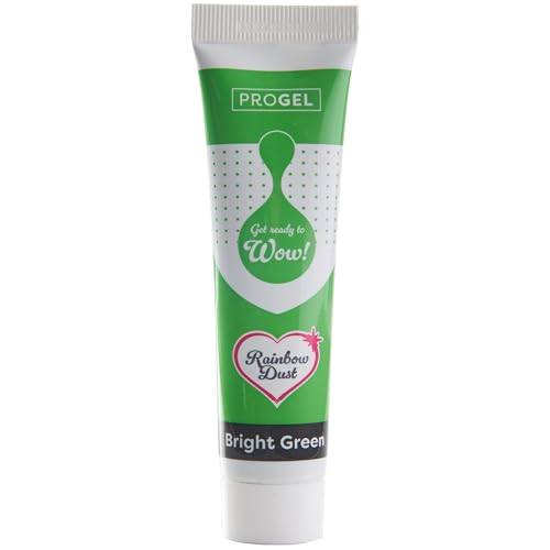 Colorante alimentario profesional Rainbow Dust ProGel, verde brillante 25g