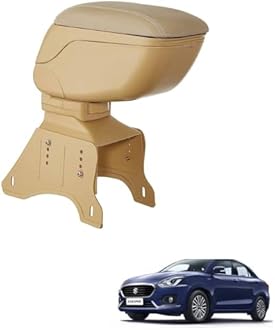 Kozdiko Car Centre Console Hand Armrest Beige Compatible with Maruti Suzuki Dzire (2017-Present)
