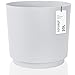 KONZEPT Blumentopf 32,5 cm - großer Übertopf aus Kunststoff für Zimmerpflanzen, modern und wetterfest, für Innen und Außen, Weiß