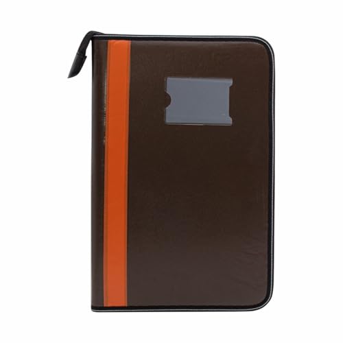 Image of Anupam Chief Multipurpose Chain Folder | Secured Zipper Folder | Poket for Storage | 10 Transparent Envelopes | Clip for Filing | Pen Holder | for Easy Doumentation (Full Sleevs, Assorted Color)