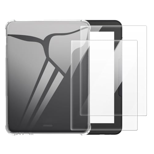 Protector de pantalla Nook GlowLight 4 Plus 7.8 y funda 2 en 1 anti-impactos transparente 2023