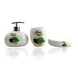 ✅ MEDIDAS - Dispensador 12 x 12 x 8 cm, Vaso 8 x 10 x 8 cm, Jabonera 13,5 x 3 x 10,5 cm