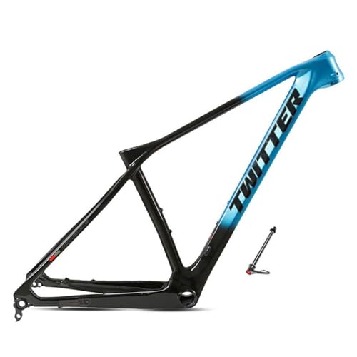 HIMALO Carbon Mountain Bike Frame 27.5er 29er Bike Frame Disc Brake Thru Axle 142mm/148mm XC Hardtail Frame 15''/17''/19'' Internal Routing(Blue,15'')