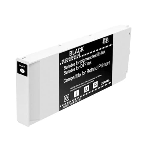 Cartucho compatible negro para Roland BY-20 de 220ml: consumible DTF sin chip