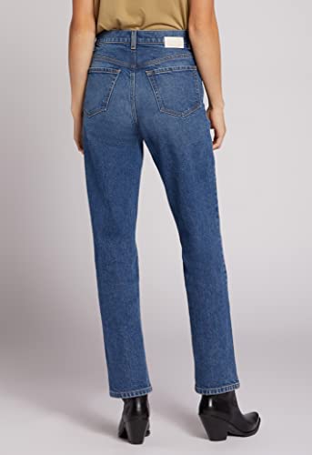 Current/Elliott Women's The Soulmate Slim Straight Jean – High Rise Pant, Lighthouse, 263