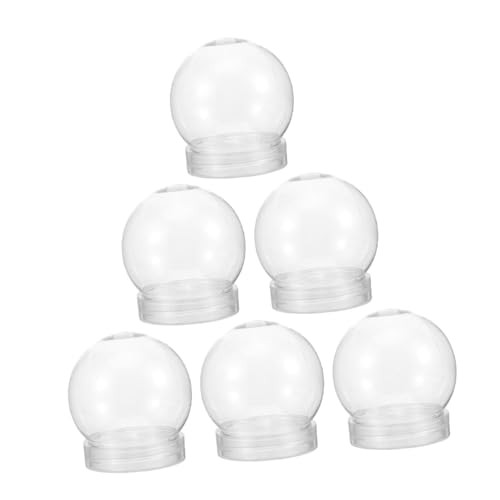 FONDOTIN 6pièces Boule à Neige Vide Lot de Globes Transparent pour Création Artisanale Et Décoration De Noël