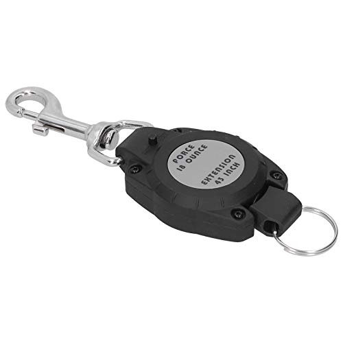 TANIQIACA Diving Plastic Retractable Keychain with Reinforced Safety Rope and Stainless Steel Hook Buckle for Scuba Diving Instruments, Flashlights, Cameras, and More Diving Tools