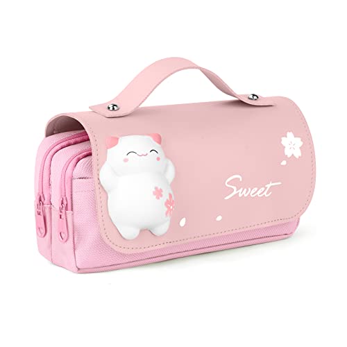 Vicloon Imperméable Trousse Scolaire avec Poignée, Trousse à Crayons de Grande, Sac à Crayons...
