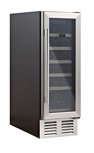 Qlima BWK 1618 cantina vino Libera installazione Nero, Metallico 18 bottiglia/bottiglie Cantinetta vino con compressore A