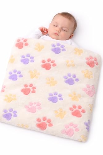 Image of First Kick Luxury Soft Baby Blanket Pack of 100 x 75 cm Premium Fleece Newborn Swaddle Wrap | Baby Bath Towel All Season Blanket for 0-12 Months Crib Stroller Travel Use