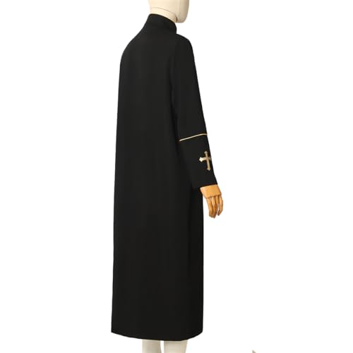 Image of CAMDOM Men's Clergy Cassock Church Minister Robe Vestment for Pastor