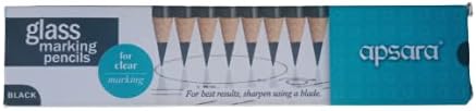 Apsara Glass marking Pencils(BLACK)-10PCS@Arihant Stationers