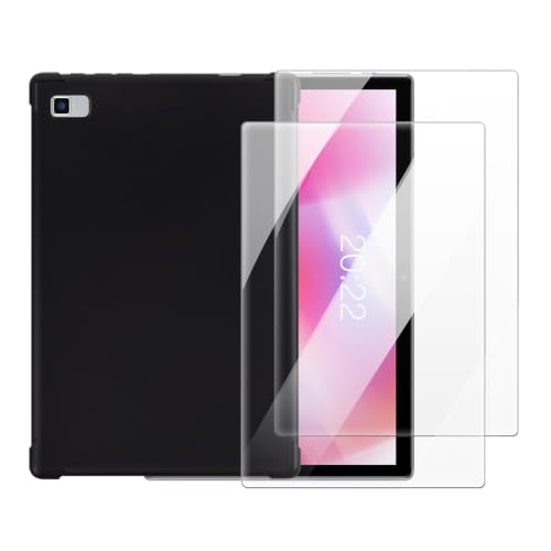 Funda 2 en 1 para Teclast P20 10.1 con protector de cristal templado negro