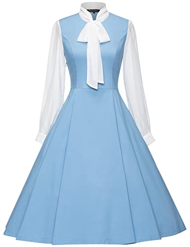 GownTown Women's 1950s Vintage Dresses Retro Party Business Dresses Fit & Flare Dresses with Pocket