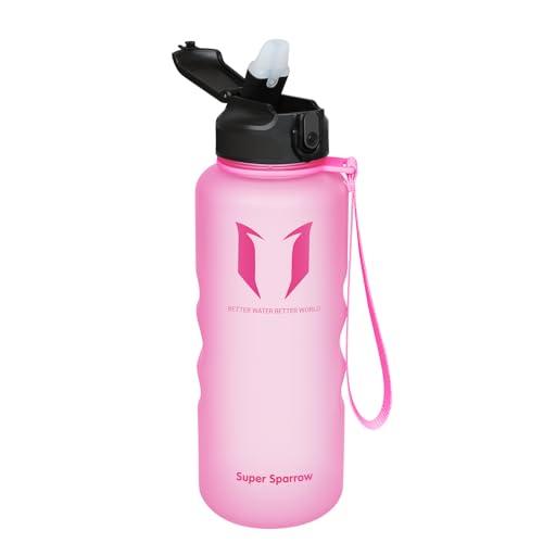 Super Sparrow Borraccia Sportiva & Bottiglia Bambini Senza Perdite - Borraccia Sportiva con Cannuccia - 1.5L Bottiglia Acqua Riutilizzabile di Grande Capacità - Senza BPA