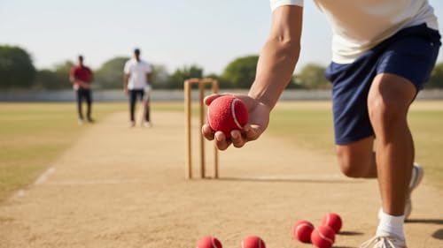 12 Pack Tennis Cricket Balls – Durable Felt Practice Cricket Training Balls for Lawn, Backyard & Outdoor Street Cricket, Hard & Heavy 80 Grams Red Ball for Batting Bowling Casual Matches & Tournaments - Thumbnail 3