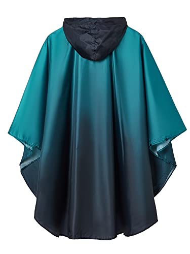 Image of SaphiRose Adult Rain Poncho Waterproof Hooded Zipper Raincoat with Pockets | OEKO-TEX Certified 100% Polyester, Lightweight Packable Storage Pouch, Heat-Sealed Seams, Quick-Dry for Outdoor Hiking
