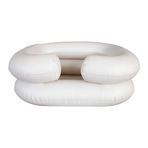 Mobiclinic, Lavacabezas hinchable, Lavacabezas Portátil, Lavabo de champú inflable, Lavacabezas para ancianos y discapacitados, Tubo de drenaje, Sin accesorios, Blanco