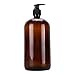 Produktbild Cabilock Pumpflasche Braun Glas Pumpspender Leer Nachfüllbar Pumpseifenspender Reinigung Flüssigkeiten Pumpe Flasche für Küche Bad 1000ml