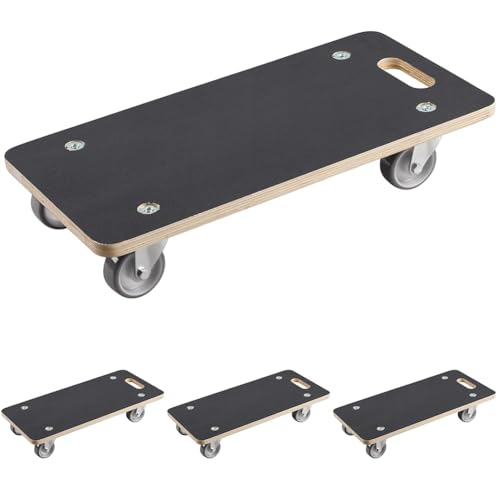 Meister 822010 Chariot à roulettes - Plaque Sérigraphie - Roues en PU - 590 x 290 mm 200 kg (Lot de 4)