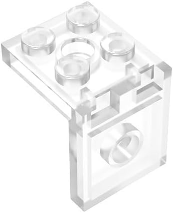 Display Stand for Mini Figure, 100 Piece Classic Trans-Clear Bracket Plate Bulk, Compatible with Lego Parts and Pieces