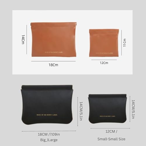 Image of Waterproof PU Leather Cosmetic Makeup Pouch | Stylish Beauty Organizer Bag for Brushes, Cosmetics & Toiletries (Large Pack of 4)
