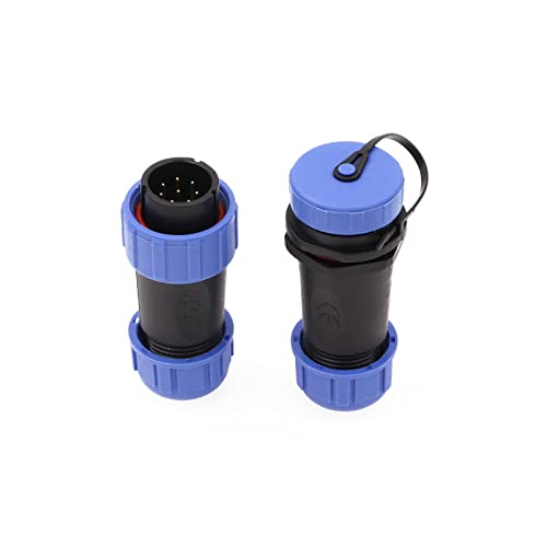 ZBLZGP SP21 8 Pin Waterproof Power Connector Plug Socket Pair Bulkhead Aviation Male Female Panel Mount 21mm Industrial Electrial Connector