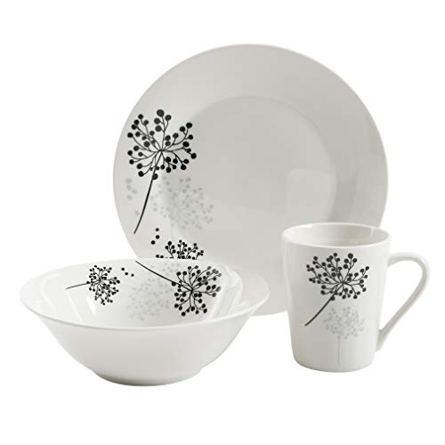 Gibson Home Netherwood Round Dinnerware Set, Service For 4 (12) Piece, White #TOP1