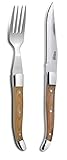 Marke: Comas 12er Set Steakbesteck Grillbesteck Pizzabesteck 6 Personen Comas STEAKMESSER + STEAKGABEL ALPS Chuleteros HQ Edelstahl Holzgriff