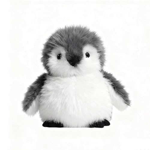 RQcMid Peluche de pingüino, suave para bebés y niños, bonito pingüino, 20 cm, ideal como primer compañero de juego y decoración, cumpleaños y bautizo