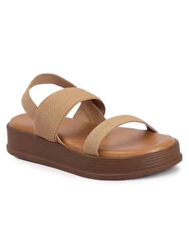 Image of TRYME Women's Stylish Platform Heel Sandals | Soft Comfortable Trendy Sandals for Girls & Women