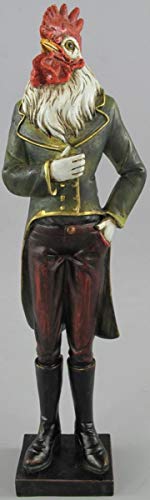 Figurine Seigneur Coq résine multicolore H37 cm pour rompre la monotonie de votre déco