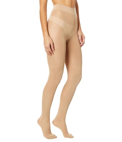 Image of Wolford Pure Shimmer 40 Denier Concealer Tights For Women Soft Feel Flawless Legs Bonded Seams Wide Essential Sheer Hosiery