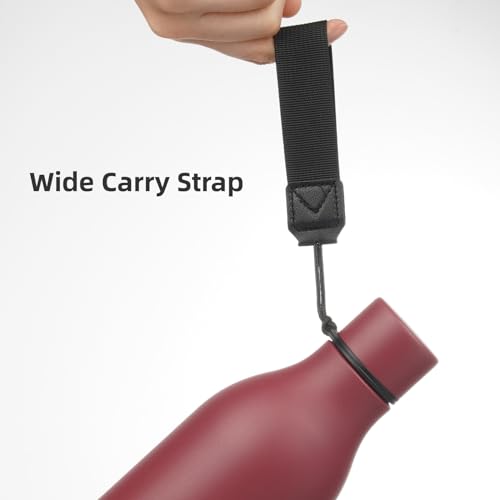 Image of Konokyo Insulated Water Bottle with Strap,25 oz Double Wall Stainless Steel Vacuum Bottles Metal Water Flask,Brick Red