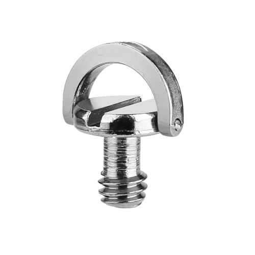 10 Pack Stainless Steel D Shaft D-Ring 1/4\" Tripod Screw Adapter, Camera Screw Adapter, Quick Release Mounting Screw Adapter for Camera Camcorder Tripod Monopod QR Quick Release Plate