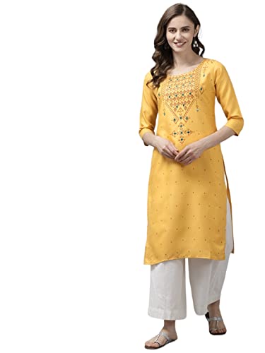 Image of Aarika Womens Yellow Color Printed Kurti
